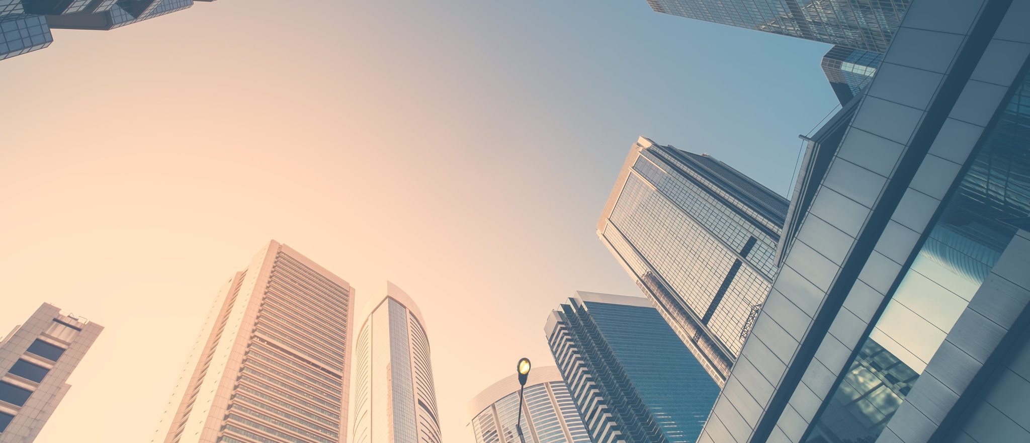 Abstract futuristic cityscape view with modern skyscrapers. Hong Kong; Shutterstock ID 363629945; purchase_order: -; job: -; client: -; other: -